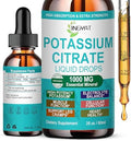 Gotas Líquidas de Suplemento de Potasio, Citrato de Potasio 1000mg para Equilibrio de Electrolitos y Soporte de pH, 30 Porciones, No GMO - imagen 1