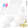 Kit de Moldes Reutilizables de Silicón para Supositorios NFFTYUUT, 2ML | Incluye 4 Bandejas y 10 Gotarios, Ideal para Hacer Supositorios DIY, - imagen 1