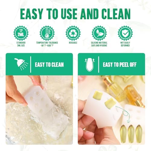 Kit de Moldes Reutilizables de Silicón para Supositorios NFFTYUUT, 2ML | Incluye 4 Bandejas y 10 Gotarios, Ideal para Hacer Supositorios DIY, - imagen 5