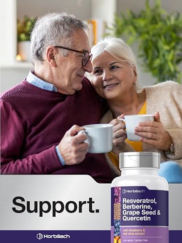 Suplemento Vegetariano Horbäach Resveratrol con Berberina, Semilla de Uva y Quercetina | Extracto de Arándano y Vino Tinto | 120 Cápsulas Sin OGM y - imagen 6