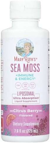 Suplemento Vegano MARYRUTH'S Organics de Musgo Marino + Inmunidad y Energía Liposomal | Musgo Marino Irlandés | Vitamina B12 | Vitamina E | Saúco | - imagen 4