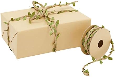Cinta de Yute con Diseño de Hoja Juvale - Decoración de Fiesta Jungle, Safari y Fairy, Vides para Manualidades (4 Rollos, 20 M Totales) - imagen 3