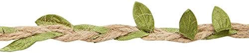 Cinta de Yute con Diseño de Hoja Juvale - Decoración de Fiesta Jungle, Safari y Fairy, Vides para Manualidades (4 Rollos, 20 M Totales) - imagen 4