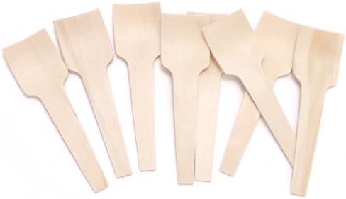 Cucharas de Madera Bekith 400 Pcs, Mini Cucharas Desechables de 2-3/4 para Helados, Manualidades y Muestras de Exfoliantes Orgánicos - imagen 3
