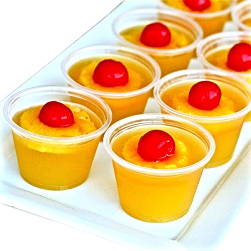 Vasos desechables de plástico TashiLiving [400 piezas - 1 oz] claros, pequeños, ideales para salsas, degustaciones y muestras - imagen 5