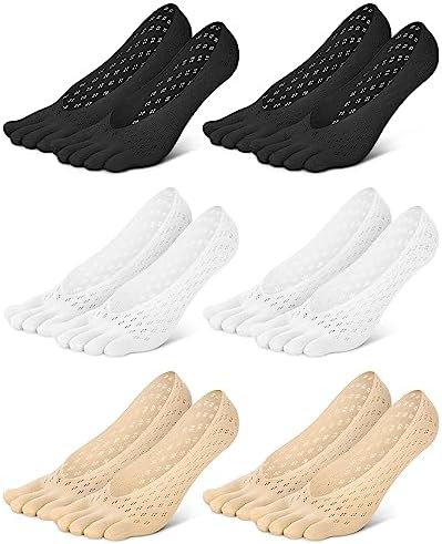 Calcetas BLATOWN para Alivio de Juanetes, 6 Pares, Compresión y Separadores de Dedos, Sin Mostrar, Cortas, para Mujeres y Hombres - imagen 1