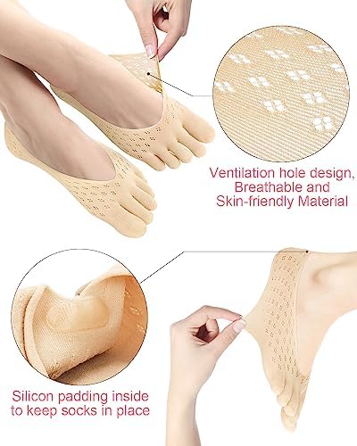Calcetas BLATOWN para Alivio de Juanetes, 6 Pares, Compresión y Separadores de Dedos, Sin Mostrar, Cortas, para Mujeres y Hombres - imagen 3