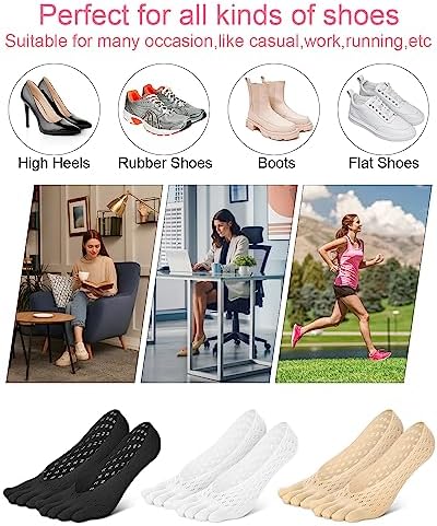 Calcetas BLATOWN para Alivio de Juanetes, 6 Pares, Compresión y Separadores de Dedos, Sin Mostrar, Cortas, para Mujeres y Hombres - imagen 7