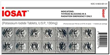 Tabletas de Yoduro de Potasio IOSAT - 14 tabletas de 130 mg - imagen 1