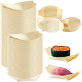 Platos de Bambú Newtay 100 Pcs 5.5'' Desechables para Aperitivos, Bandejas de Sushi y Charcutería para Fiestas y Uso en Casa - imagen 1