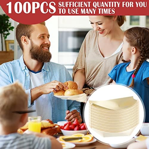 Platos de Bambú Newtay 100 Pcs 5.5'' Desechables para Aperitivos, Bandejas de Sushi y Charcutería para Fiestas y Uso en Casa - imagen 4