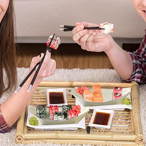 Platos de Bambú Newtay 100 Pcs 5.5'' Desechables para Aperitivos, Bandejas de Sushi y Charcutería para Fiestas y Uso en Casa - imagen 5