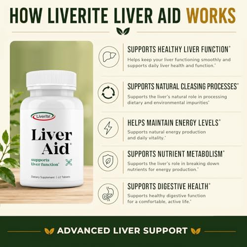 Liverite Ayuda Hepática 60 Tabletas, Soporte para la Salud del Hígado, Limpieza, Energía y Bienestar Diario - imagen 4