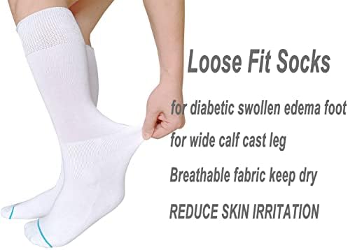 Calcetas Liner para Botas Ortopédicas, Medias Médicas para Caminar, 2 Pares, Cubierta Quirúrgica Blanca para Yeso y Botas de Fractura - imagen 3