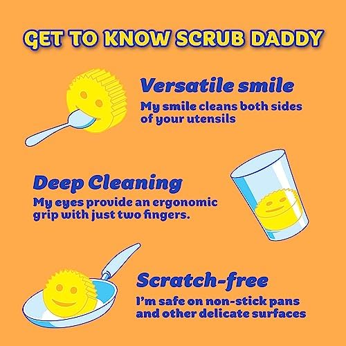 Kit de Limpieza Scrub Daddy y Scrub Mommy + Limpiador Multiusos Cif Original - Esponjas Antirayaduras para Cocina y Baño - imagen 7