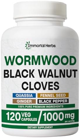Extracto de Limpieza 7 en 1 de Inmortal Herbs con Ajenjo, Nogal Negro y Clavo, 120 Cápsulas Veganas, Sin OGM y Sin Gluten - imagen 1