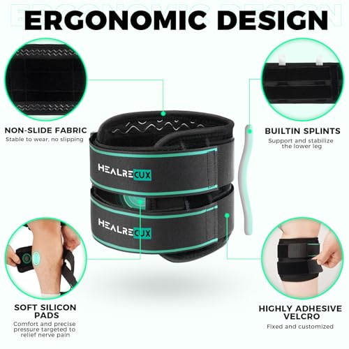 Dispositivos de Alivio del Dolor Ciático Healrecux, Faja para Nervio Ciático con 2 Almohadillas de Presión para Compresión Dirigida, Faja para - imagen 3