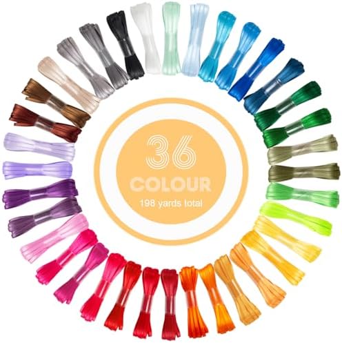 Cinta de Satén Fina de 1/8 Pulgadas en Colores Asortidos - Paquete de 36 Ribbons de Tela para Manualidades, 198 Yards, Doble Cara, Ideal para - imagen 2