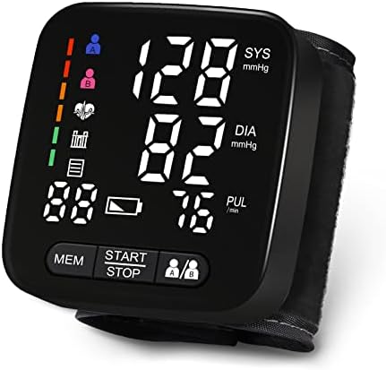 Monitor de Presión Arterial de Muñeca Tovendor, Automático con Estuche Portátil, 2 Pilas AAA y Memoria para 2 Usuarios, 90 Lecturas cada uno - imagen 1