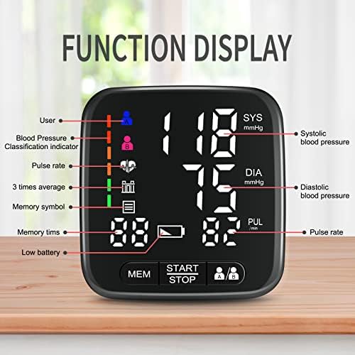 Monitor de Presión Arterial de Muñeca Tovendor, Automático con Estuche Portátil, 2 Pilas AAA y Memoria para 2 Usuarios, 90 Lecturas cada uno - imagen 6