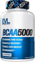 Suplemento de Aminoácidos BCAA para Hombres - EVL 2:1:1 5g Cápsulas BCAA para Recuperación Post Entrenamiento y Aumento de Masa Muscular - 30 - imagen 1