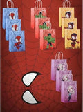 12 Bolsas de Regalo Temáticas de Spiderman - 12 Piezas de Papel Kraft con Asas, Perfectas para Dulces y Snacks en Fiestas y Cumpleaños - imagen 1