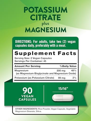 Cápsulas de Citrato de Potasio y Magnesio de Nature's Truth | 90 Contenidos | Suplemento Vegano, No Transgénico y Sin Gluten - imagen 2