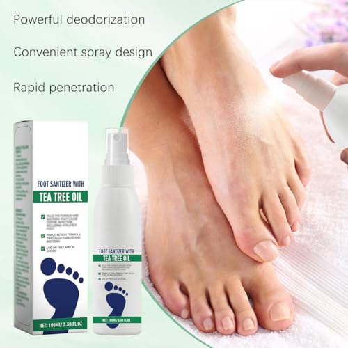 Spray para pies Ximonth con aceite de árbol de té, 2 piezas, 100ml/3.38fl.oz - imagen 2