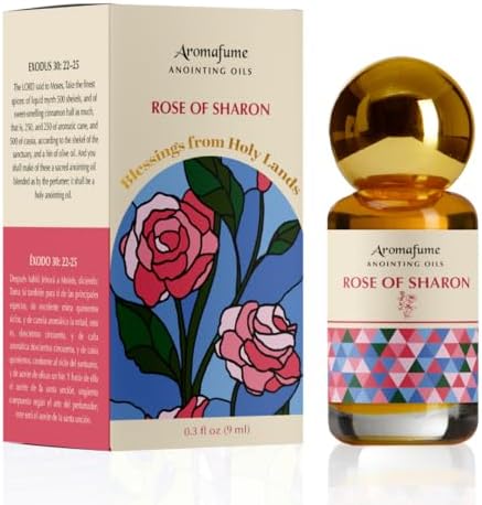 Aceite de Unción Rosa de Sarón 9ml | Bendiciones de Tierra Santa | Bendecido en Jerusalén | Especias Bíblicas | Regalos Cristianos | Aceite Sagrado - imagen 1