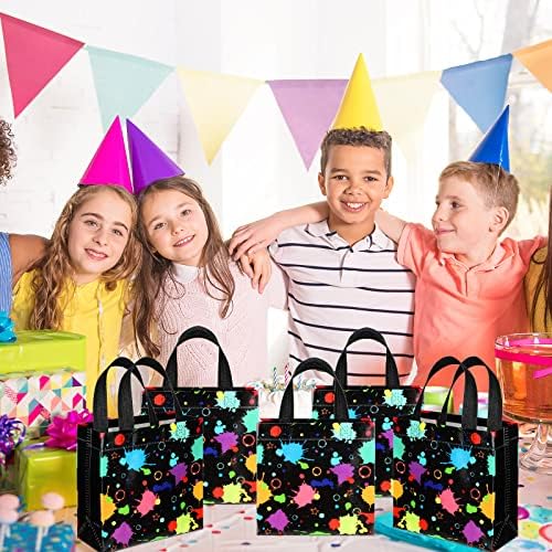 Bolsas de Regalo Brillantes Pinkunn de 20 Piezas con Asa, Decorativas y de Tela No Tejida para Fiestas Neon - imagen 2