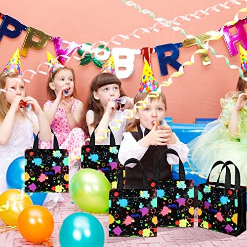 Bolsas de Regalo Brillantes Pinkunn de 20 Piezas con Asa, Decorativas y de Tela No Tejida para Fiestas Neon - imagen 4