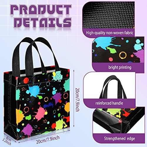 Bolsas de Regalo Brillantes Pinkunn de 20 Piezas con Asa, Decorativas y de Tela No Tejida para Fiestas Neon - imagen 5