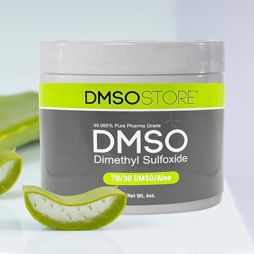 Gel DMSO con Aloe Vera de DMSOSTORE | Mezcla 70/30 de DMSO Grado Farmacéutico | Tarro de Plástico BPA-Free de 4 oz - imagen 1