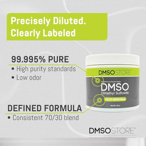 Gel DMSO con Aloe Vera de DMSOSTORE | Mezcla 70/30 de DMSO Grado Farmacéutico | Tarro de Plástico BPA-Free de 4 oz - imagen 5