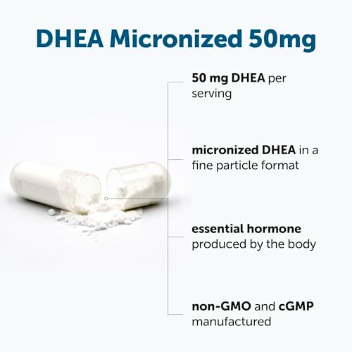 Micro Ingredients DHEA 50 mg por porción, 240 cápsulas | Suplemento de DHEA micronizado para hombres y mujeres | Sin OGM, sin gluten, sin soya - imagen 2