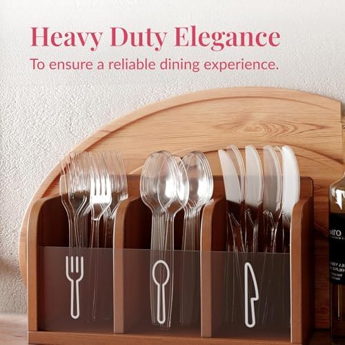 Cuchillos de Plástico Prestee 100 Piezas - Cuchillos Desechables Elegantes y Resistentes para Fiestas, Catering y Eventos - imagen 6