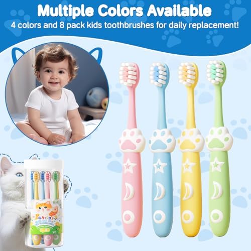 Cepillos de Dientes RoseFish para Niños - Paquete de 8, Extra Suaves, Manuales para Niños de 2 a 8 Años, ¡Haz que Tu Pequeño Ame Cepillarse! - imagen 5