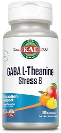 KAL GABA L-Theanine Caramelos para Estrés, Suplemento de Vitamina B Compleja, Relajación Saludable, Sabor Natural Mango Mandarina, Vegano, 100 - imagen 1