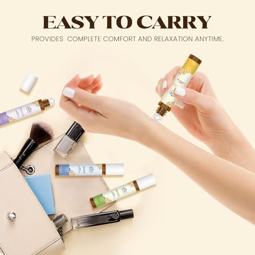 Set de Aceites Esenciales Roll-On, Regalos para Papá y Esposo (Calma, Relajación, Respirar, Enfocar, Dormir, Renovar), Kit de Aromaterapia Natural - imagen 6