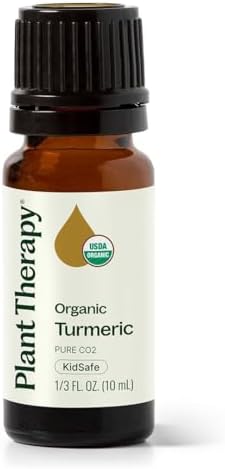 Aceite Esencial de Cúrcuma CO2 Orgánico Certificado USDA Plant Therapy 10 mL (1/3 oz) 100% Puro, Sin Diluir, Apoya la Digestión Saludable - imagen 1