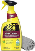 Goo Gone Limpiador y Desengrasante Pesado en Spray con Paño de Microfibra – Elimina Grasa, Aceite y Suciedad - 32 Oz (1 Paquete + Paño) - imagen 1