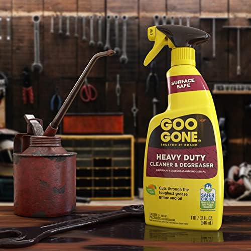 Goo Gone Limpiador y Desengrasante Pesado en Spray con Paño de Microfibra – Elimina Grasa, Aceite y Suciedad - 32 Oz (1 Paquete + Paño) - imagen 8