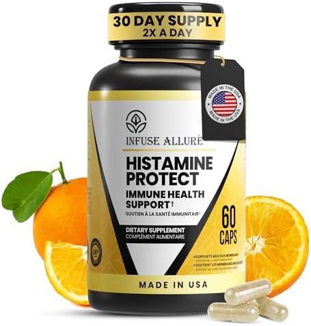 Infuse Allurè - Suplemento Premium para Bloquear Histamina - Enzima DAO Avanzada para Intolerancia a la Histamina - Hecho en EE. UU. 60 Cápsulas - imagen 1