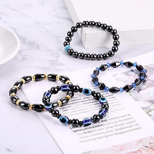 Hicarer 10 Piezas de Pulseras Magnéticas de Hematites para Hombre y Mujer, Pulsera de Piedras con 10 Estilos - imagen 3