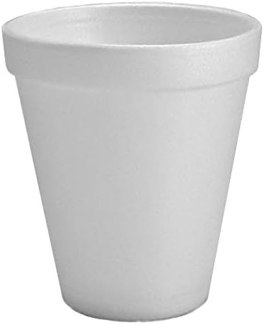 Taza de Espuma Blanca Dart 6J6, 6 oz, Diámetro Superior 2.9, Inferior 1.8, Altura 3.3, Paquete de 25 (4 Paquetes) - imagen 1