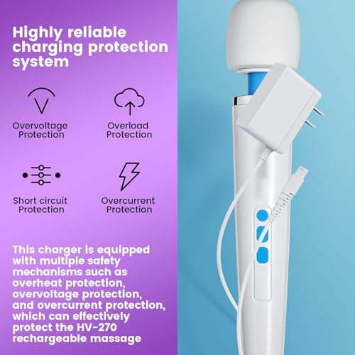 Cargador de Repuesto HV270 Compatible con Masajeador Inalámbrico Hitachi Magic Wand HV-270, Adaptador de Corriente (SOLO para HV270) - imagen 5