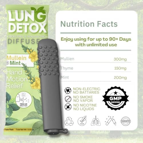 Nuevo Mullein Pufr LungDetox Cleanse, Inhalador Sin Humo, Varita Flexible | Aroma de Aceite Esencial, para Antes/Después de Dejar de Fumar | - imagen 7