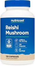 Cápsulas de Hongo Reishi Nutricost 1500mg, 60 Porciones - Certificadas CCOF, Orgánicas, Vegetarianas y Sin Gluten, 750mg por Cápsula, 120 Cápsulas - imagen 1