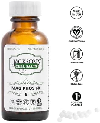 Sal de Tejido Schuessler Magnesia Phosphorica 6X de Jackson #8 (Botella de 500 Pellets) – Certificado Vegano y Libre de Lactosa, Hecho en EE. UU. - imagen 2