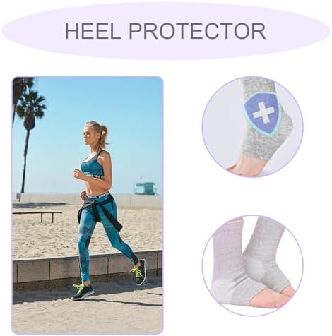 2 Pares de Mangas para Pies de Bambú Compresivas, Calcetas de Tobillo de Bambú para Calor y Protección contra Inflamaciones y Esguinces (Gris, Talla - imagen 7